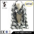 2015 design elegante para os homens e as mulheres branco preto print checked100% acrílico lenço oversize shawl fino